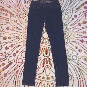 Wax denim jeggings